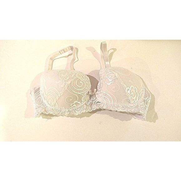 WOMENS 5 PACK DEMI CUP LACEY PADDED TWO CLASP CLOSURE WITH 3 ADJUST. SIZE 34 C - Picture 7 of 7